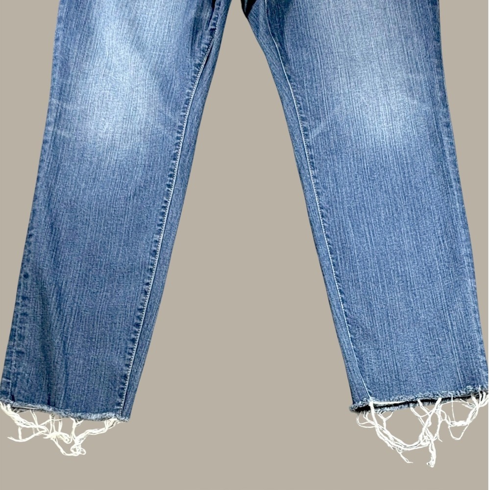 Torrid Sample Prototype Jeans Womens Dark Wash Raw Hem Straight Leg Denim‎ - Picture 3 of 11